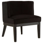 Black Velvet Curved Back Chair | Daxton