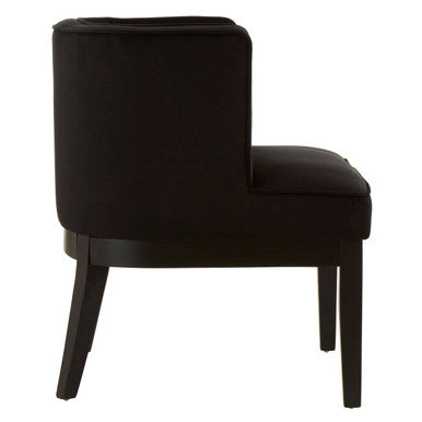 Black Velvet Curved Back Chair | Daxton