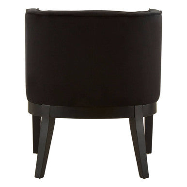 Black Velvet Curved Back Chair | Daxton