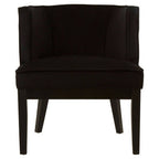 Black Velvet Curved Back Chair | Daxton