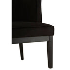 Black Velvet Curved Back Chair | Daxton