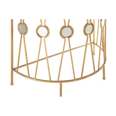 Set of 2 Black Glass Tops Console Tables with Gold Finish Cross Frame | Faiza