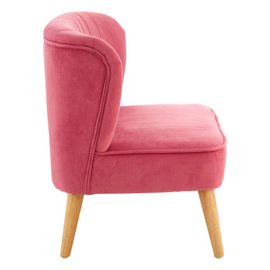 2 Seat Pink Velvet Kids Sofa | Mia