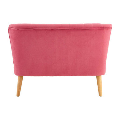 2 Seat Pink Velvet Kids Sofa | Mia
