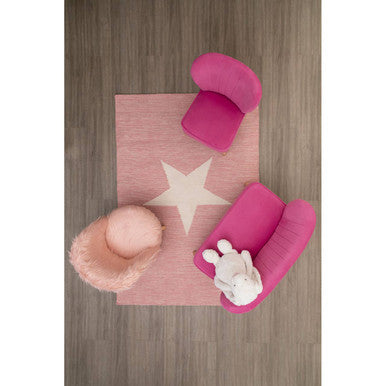 2 Seat Pink Velvet Kids Sofa | Mia