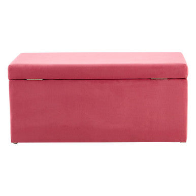 Pink Velvet Kids Ottoman | Mia