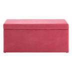 Pink Velvet Kids Ottoman | Mia