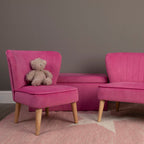 Pink Velvet Kids Ottoman | Mia