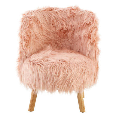 Pink Faux Fur Chair | Kids