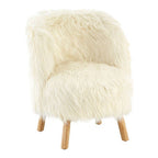 White Faux Fur Chair | Kids