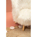 White Faux Fur Chair | Kids