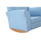 Blue and White Stripe Rocking Chair with Footstool | Kids