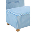Blue and White Stripe Rocking Chair with Footstool | Kids