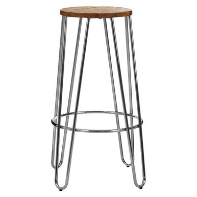 Chrome Hairpin Stool | District