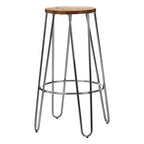 Chrome Hairpin Stool | District
