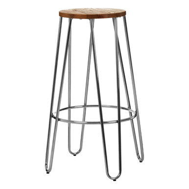 Chrome Hairpin Stool | District