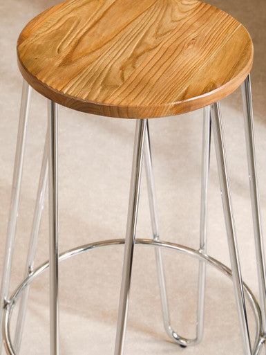 Chrome Hairpin Stool | District