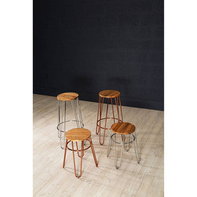 Chrome Hairpin Stool | District