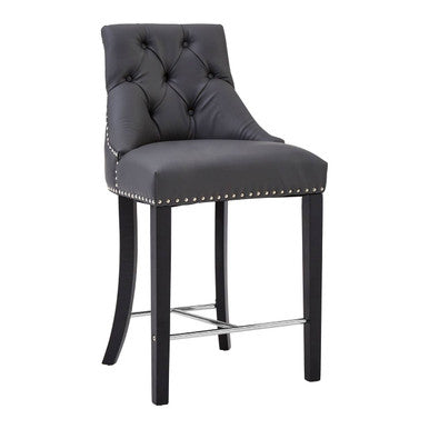 Grey Faux Leather Bar Chair | Regents Park