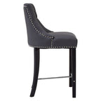 Grey Faux Leather Bar Chair | Regents Park