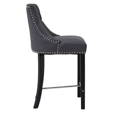 Grey Faux Leather Bar Chair | Regents Park