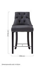 Grey Faux Leather Bar Chair | Regents Park
