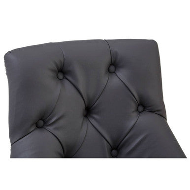 Grey Faux Leather Bar Chair | Regents Park