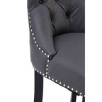 Grey Faux Leather Bar Chair | Regents Park