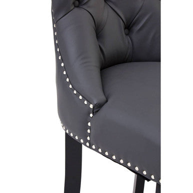 Grey Faux Leather Bar Chair | Regents Park