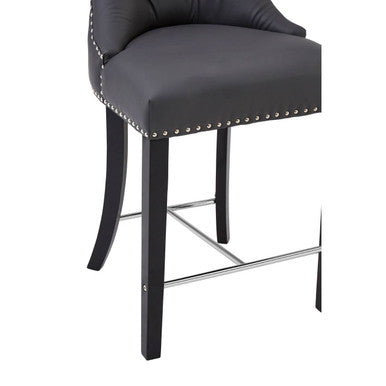 Grey Faux Leather Bar Chair | Regents Park