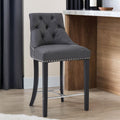 Grey Faux Leather Bar Chair | Regents Park