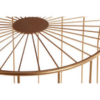 Gold Sunburst Tops Design Side Tables with Gold Meta Frame | Lexi