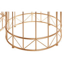 Gold Sunburst Tops Design Side Tables with Gold Meta Frame | Lexi