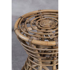 Grey Natural Rattan Stool | Maka