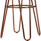 Faux Fur Rose Gold Finish Stool | District