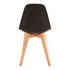 Black Chair with Beech Wood Legs | Stockholm