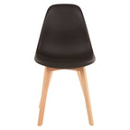 Black Chair with Beech Wood Legs | Stockholm