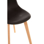 Black Chair with Beech Wood Legs | Stockholm