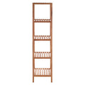 Arla 5 Tier Walnut Wood Tall Shelf Unit