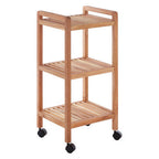 3 Tier Walnut Wood Bathroom Trolley | ARLA