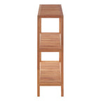 3 Tier Walnut Wood Bathroom Shelf Unit | ARLA