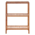 3 Tier Walnut Wood Bathroom Shelf Unit | ARLA