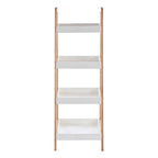 Four Tier Birch Wood Bathroom Shelf Unit | ARLA