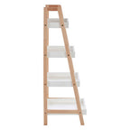 Four Tier Birch Wood Bathroom Shelf Unit | ARLA