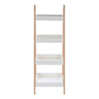 Four Tier Birch Wood Bathroom Shelf Unit | ARLA