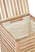 Walnut Wood Laundry Hamper with Lining | Arla