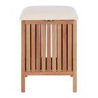 Wood Storage Stool | Walnut