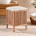 Wood Storage Stool | Walnut