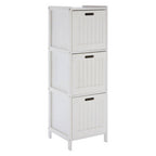 White Wood 3 Drawer Cabinet | Salon