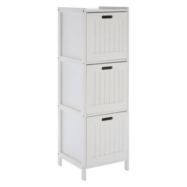White Wood 3 Drawer Cabinet | Salon